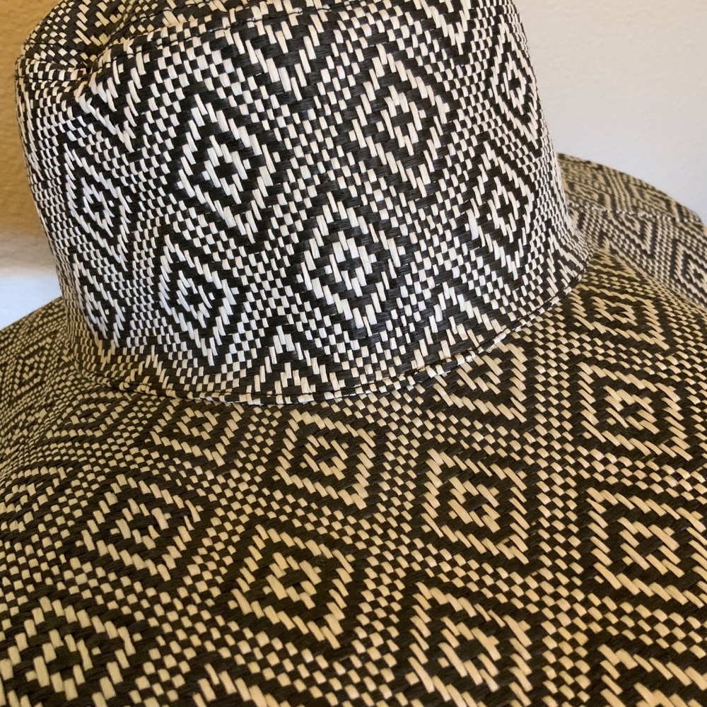 NEW! Boho Wide Brimmed Sun Hat Woven Paper - Picture 10 of 10